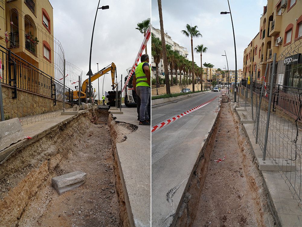 Comienza la renovación de la red de agua en la avenida Fuengirola de Coín que financia la Diputación de Málaga