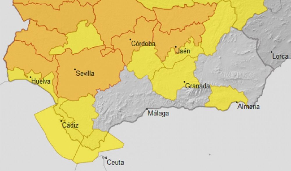 Activado de nuevo para mañana el aviso naranja por altas temperaturas en Córdoba, Jaén, Sevilla y Huelva