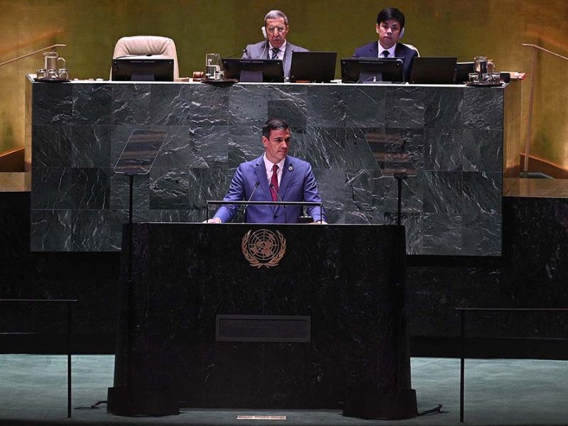 Pedro Sánchez interviene en la Asamblea General de la ONU