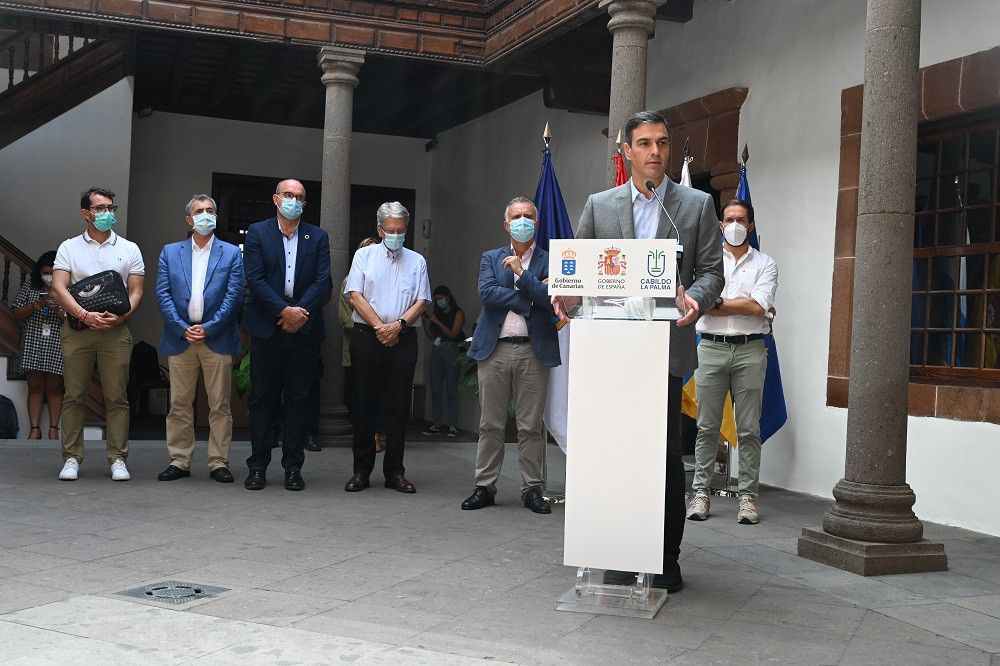 Pedro Sánchez anuncia un segundo paquete de ayudas a La Palma de 206,9 millones de euros