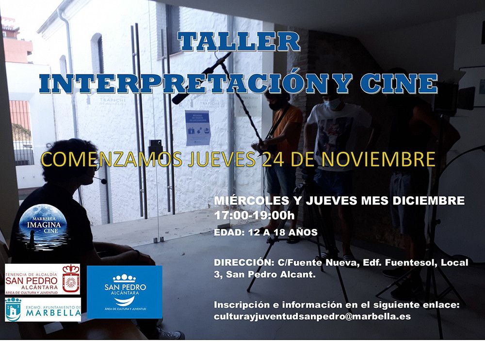 El Ayuntamiento organiza tres talleres de cine gratuitos dirigidos a jóvenes de entre 12 y 25 años