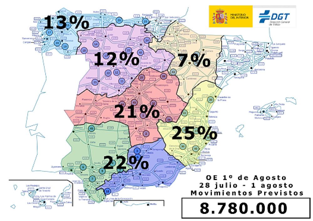Tráfico pone mañana en marcha  la “Operación Especial 1º de agosto”