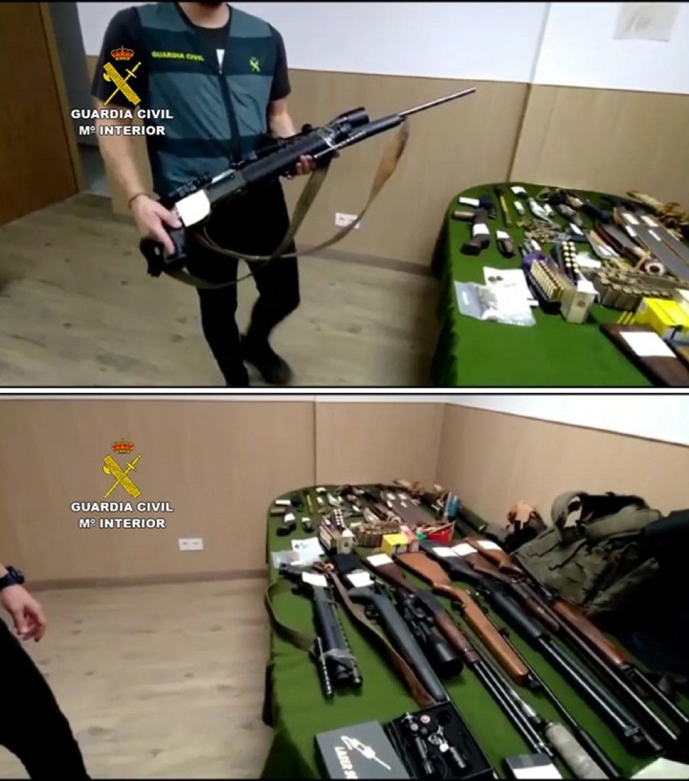 La Guardia Civil descubre en Huesca dos talleres ilegales de armas tras un caso de violencia de género