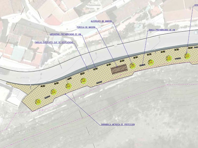 La Diputación financia con 668.000 euros la construcción de un paseo peatonal en Arenas