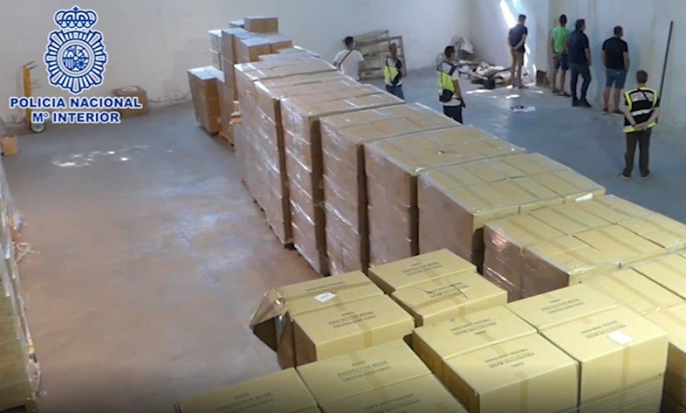 Recuperados 3.300.000 productos de protección sanitaria que habían sido robados en una nave de Madrid