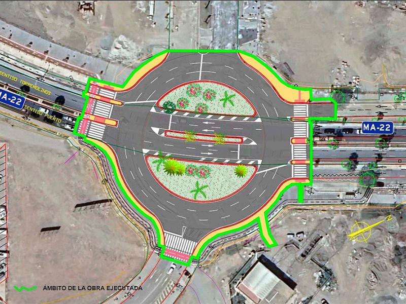El ministerio otorga el permiso definitivo para la puesta en servicio de la Glorieta Sacaba, en la Autovía de Acceso al Puerto de Málaga