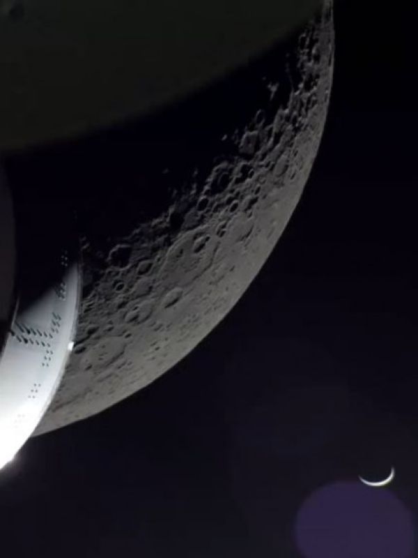 Orión se acerca de nuevo a la Luna para impulsarse hacia la Tierra