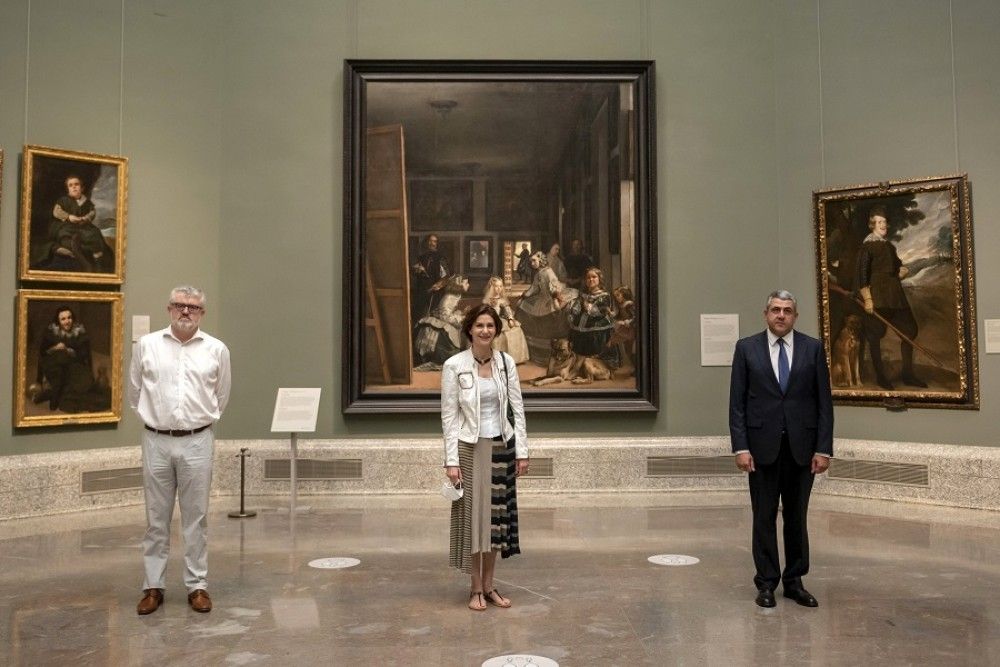 Funcionarios de la OMT visitan “Reencuentro”, el montaje con el que el Prado da la bienvenida a la “nueva normalidad”.