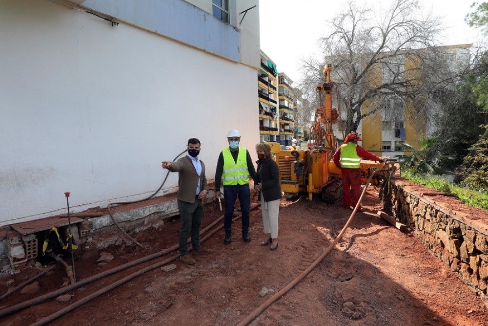 El Ayuntamiento ejecuta obras de estabilización del terreno de la calle Boquerón para garantizar la seguridad de los vecinos de la zona