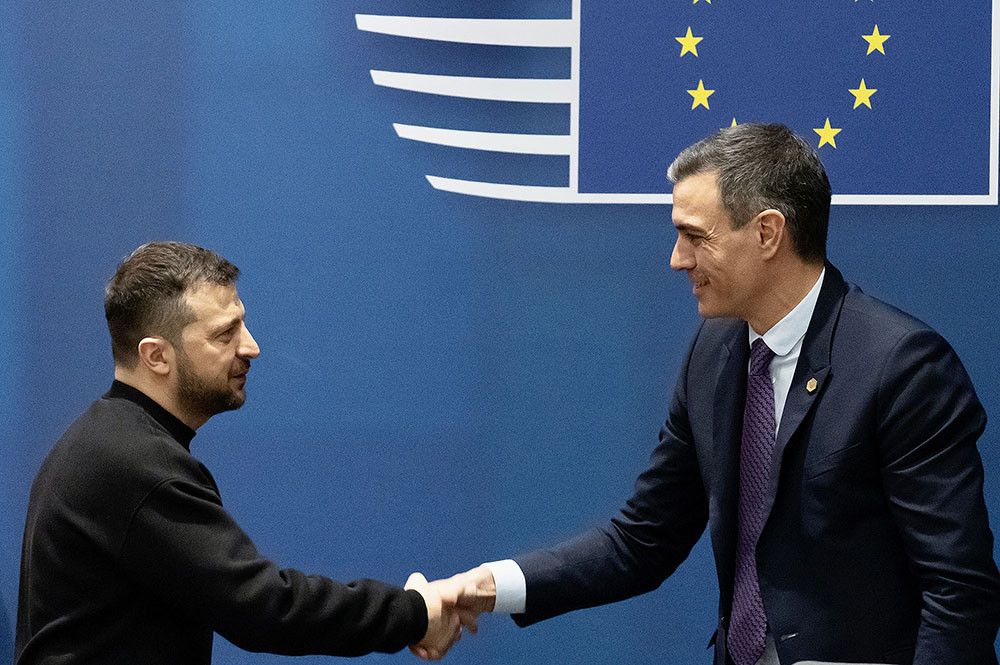 Sánchez insiste en el apoyo a Ucrania durante el Consejo Europeo celebrado ayer en el que participó el presidente ucraniano