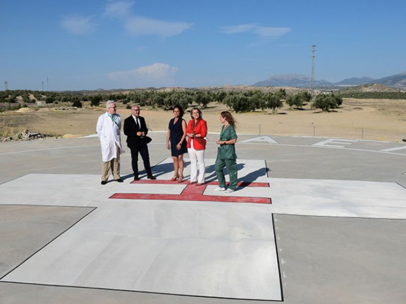 Salud ultima la puesta en servicio del nuevo helipuerto del Hospital Universitario de Jaén