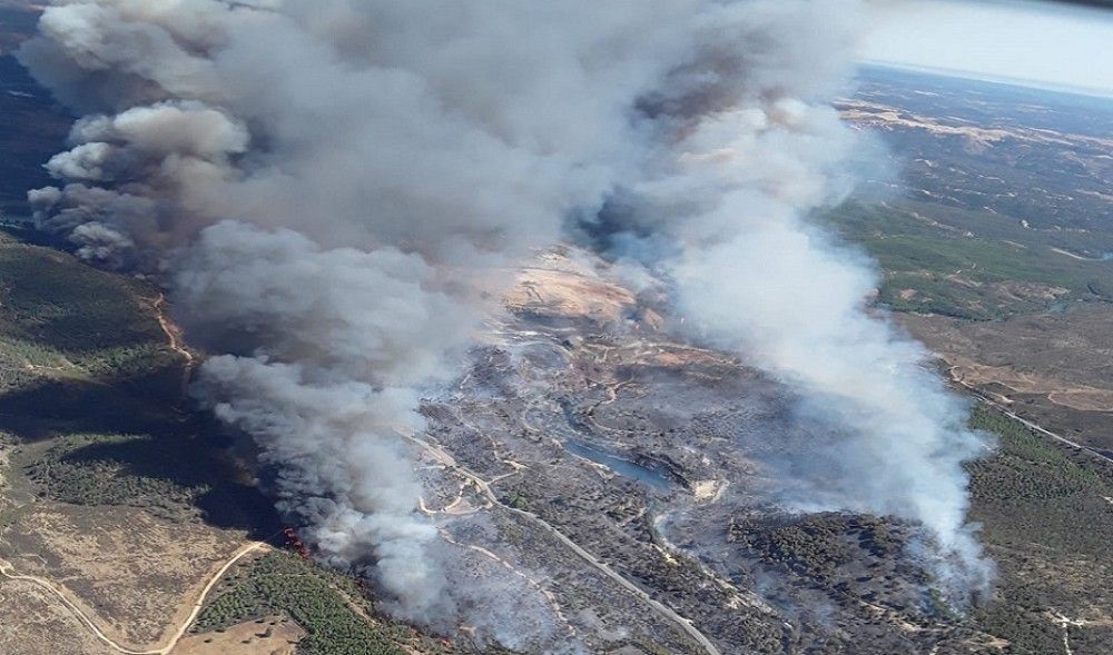 Imágenes del satélite Sentinel están ayudando en las obras de emergencia por el incendio de Almonaster