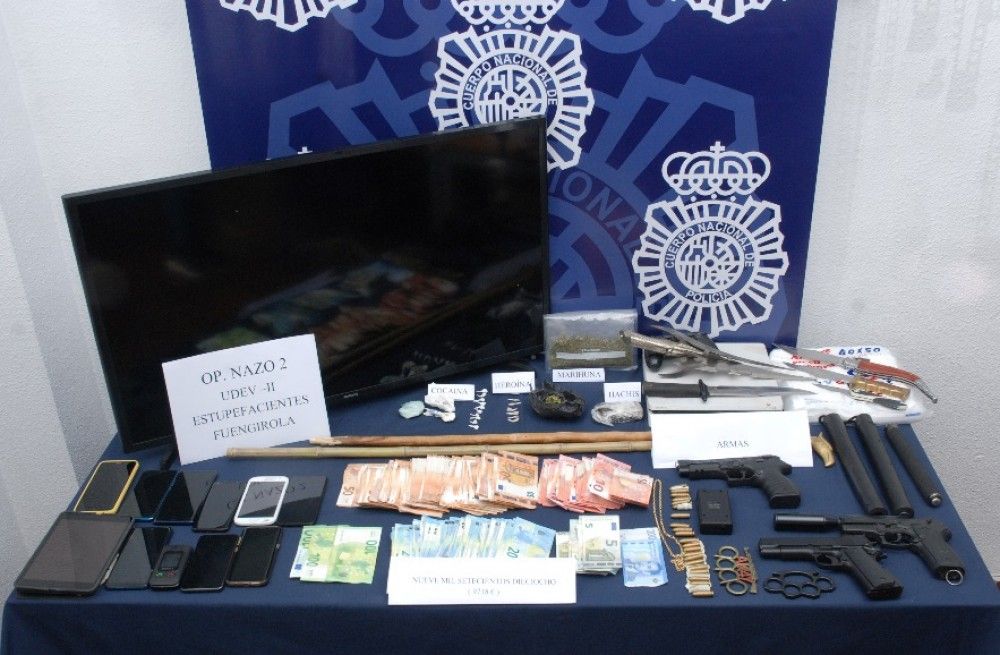 La Policía Nacional desarticula en Fuengirola varios puntos de venta de droga y detiene a ocho miembros de un mismo grupo familiar