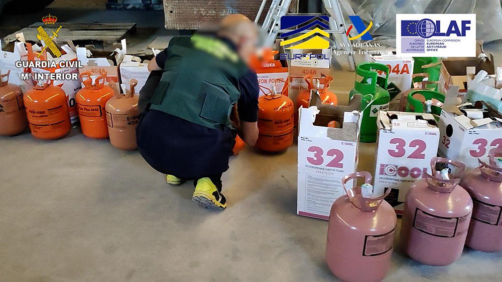 Desarticulada una organización criminal dedicada al tráfico ilícito de gases de efecto invernadero