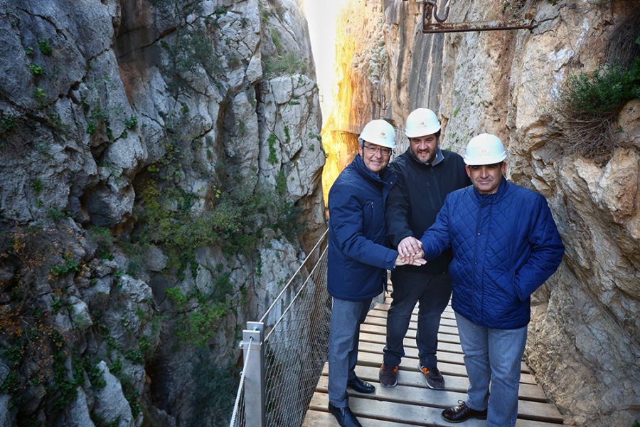 El Caminito del Rey recupera mañana su recorrido habitual tras repararse los daños por los desprendimientos