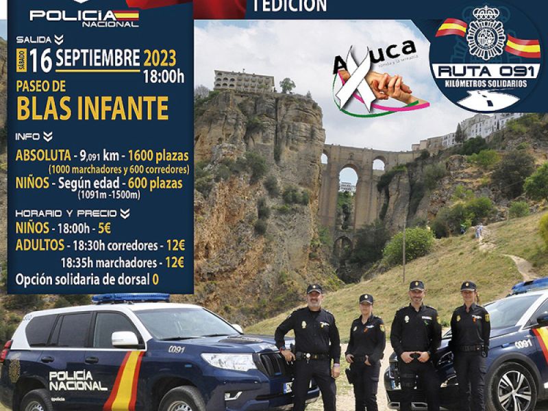 La Comisaría Local de la Policia Nacional presenta en Ronda la primera edición de la carrera solidaria Ruta 091’