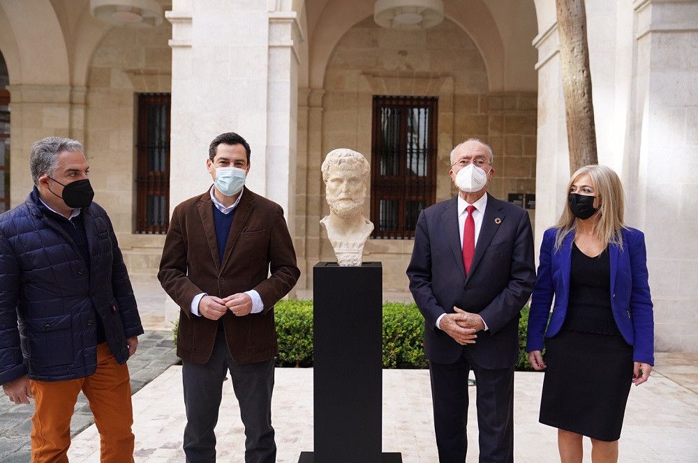 El Museo de Málaga incorpora a su colección el busto de Antonino Pío, una pieza singular con un valor arqueológico único