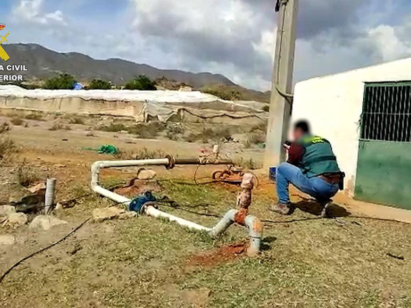 Investigadas 18 personas por captar agua mediante 51 pozos ilegales para uso agrícola en Mazarrón (Murcia)