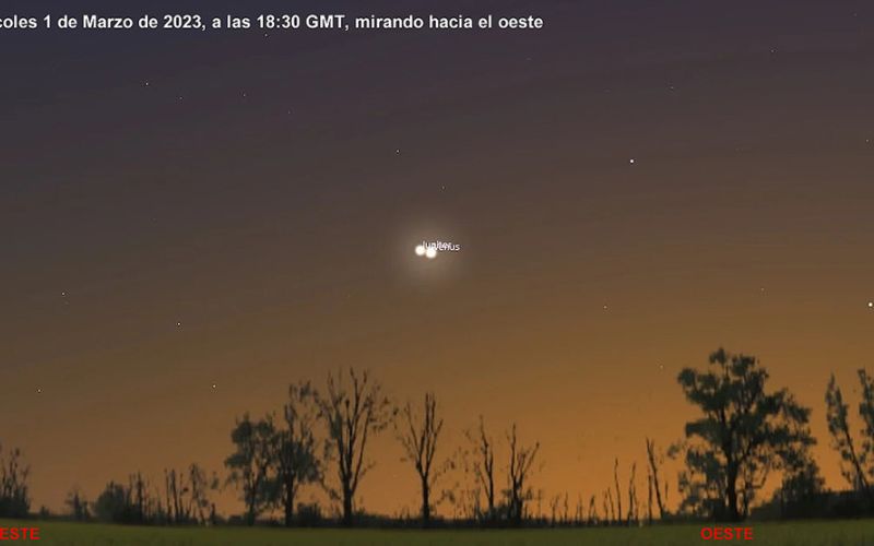Venus y Júpiter llegarán hoy a su máximo acercamiento, 900 millones de kilómetros
