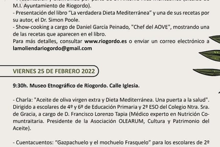 La XI Molienda de Riogordo organiza más de 15 actividades para este fin de semana