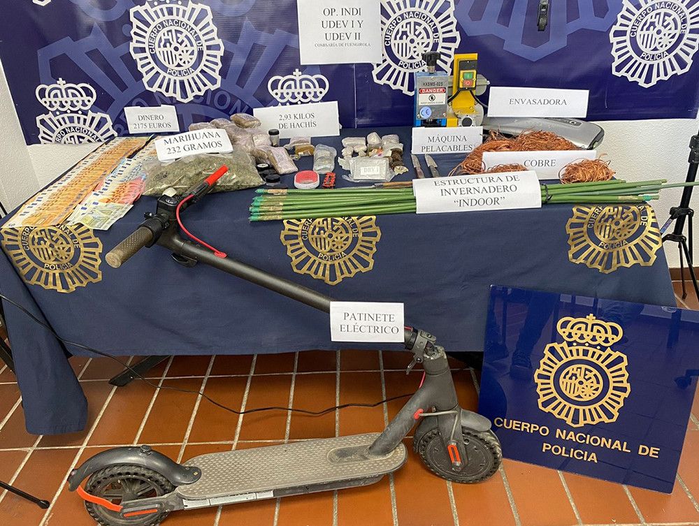 La Policía Nacional desmantela un punto de venta de drogas en Mijas y detiene a cuatro personas