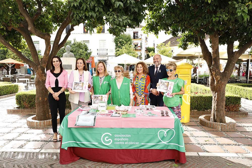 La ciudad se suma esta semana a la conmemoración del Día Mundial contra el Cáncer de Mama con la iluminación de edificios municipales en color rosa y luciendo su lazo característico en apoyo a la AECC