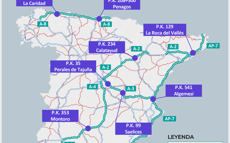 El Gobierno autoriza a licitar la construcción y explotación de estaciones de recarga ultrarrápidas en ocho áreas de servicio de carreteras estatales