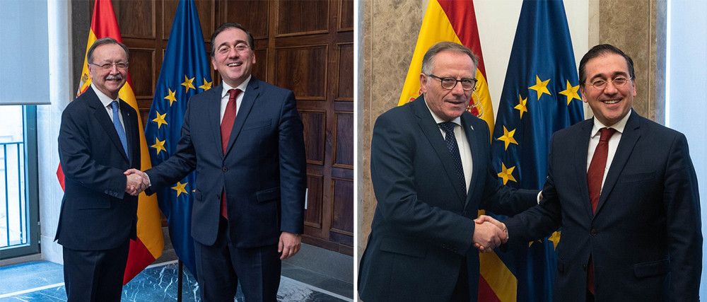 El ministro de Exteriores informa a los presidentes de Ceuta y Melilla sobre el resultado de la cumbre de Rabat