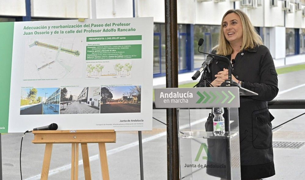 La Junta finaliza las obras de reurbanización de los Paseíllos Universitarios en Granada