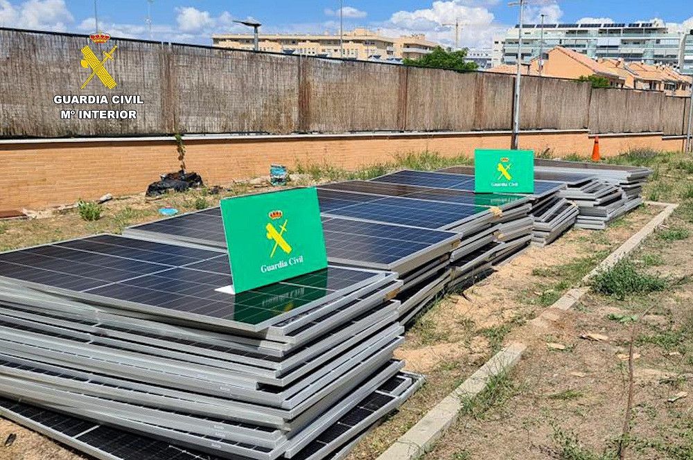 Desmantelada una organización criminal dedicada al robo de placas solares