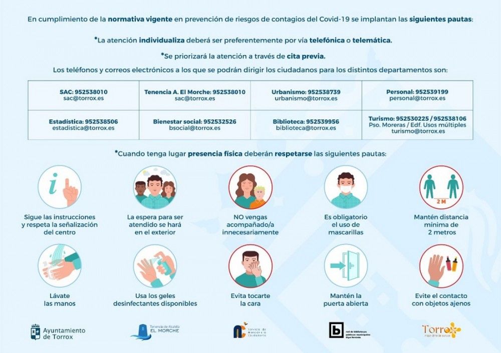 El lunes se reanuda la atención presencial en las dependencias municipales de Torrox