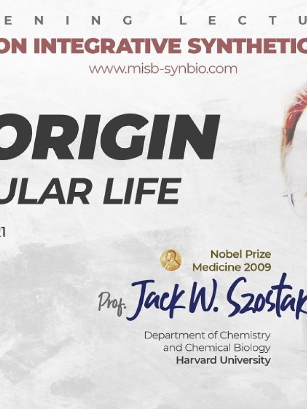 El Premio Nobel de Medicina Jack W. Szostak imparte una ponencia online’ sobre el origen de la vida celular