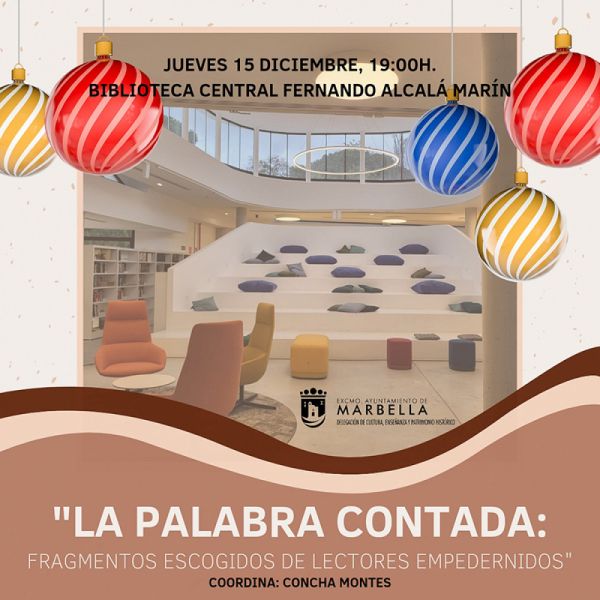 El ciclo La palabra contada’ llega al final de esta temporada con una lectura comunitaria dedicada a la Navidad