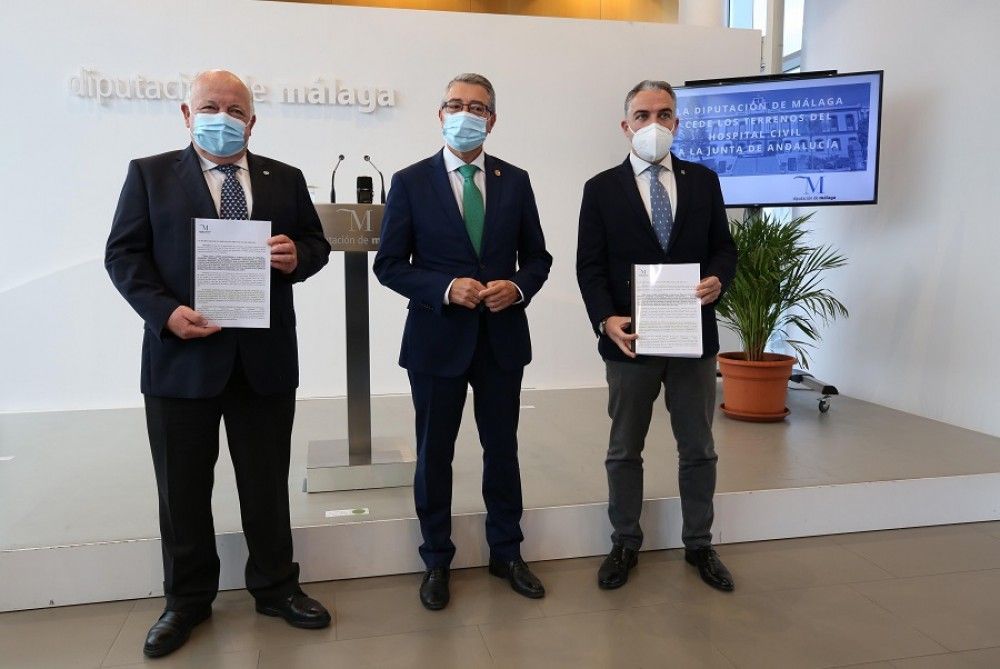 Cesión formal de los terrenos del Hospital Civil y sus edificaciones a la Junta para construir el tercer hospital de Málaga