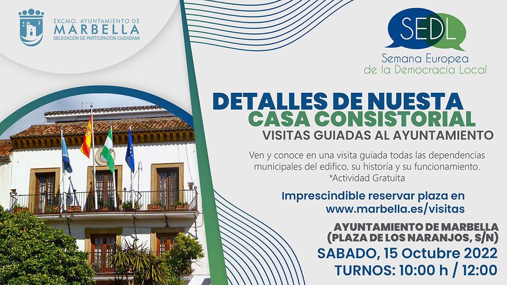 El Ayuntamiento organiza visitas guiadas por la casa consistorial con motivo de la Semana Europea de la Democracia Local