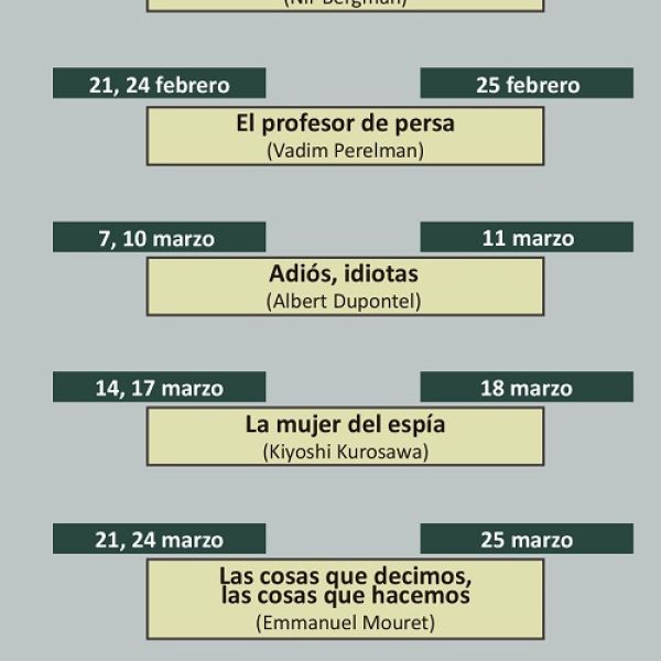 El Área de Cine del Ayuntamiento propone para la temporada de invierno seis títulos avalados por sus trayectorias en festivales y por la crítica especializada