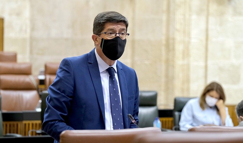 Juan Marín anuncia que el Plan para reactivar la Justicia se ampliará a 2021 si fuera necesario