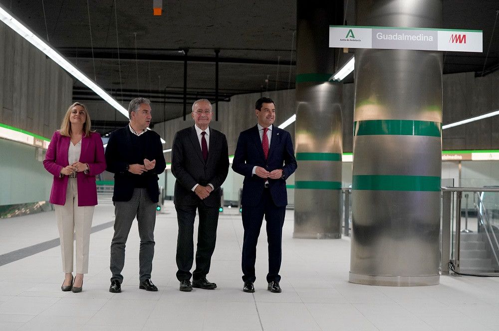 Inaugurada la estación Guadalmedina, la última antes de la llegada del metro al centro de Málaga