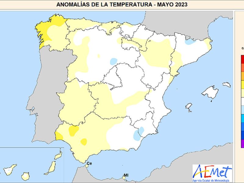 AEMET califica el pasado mes de mayo como "normal" tanto en temperaturas como en precipitaciones
