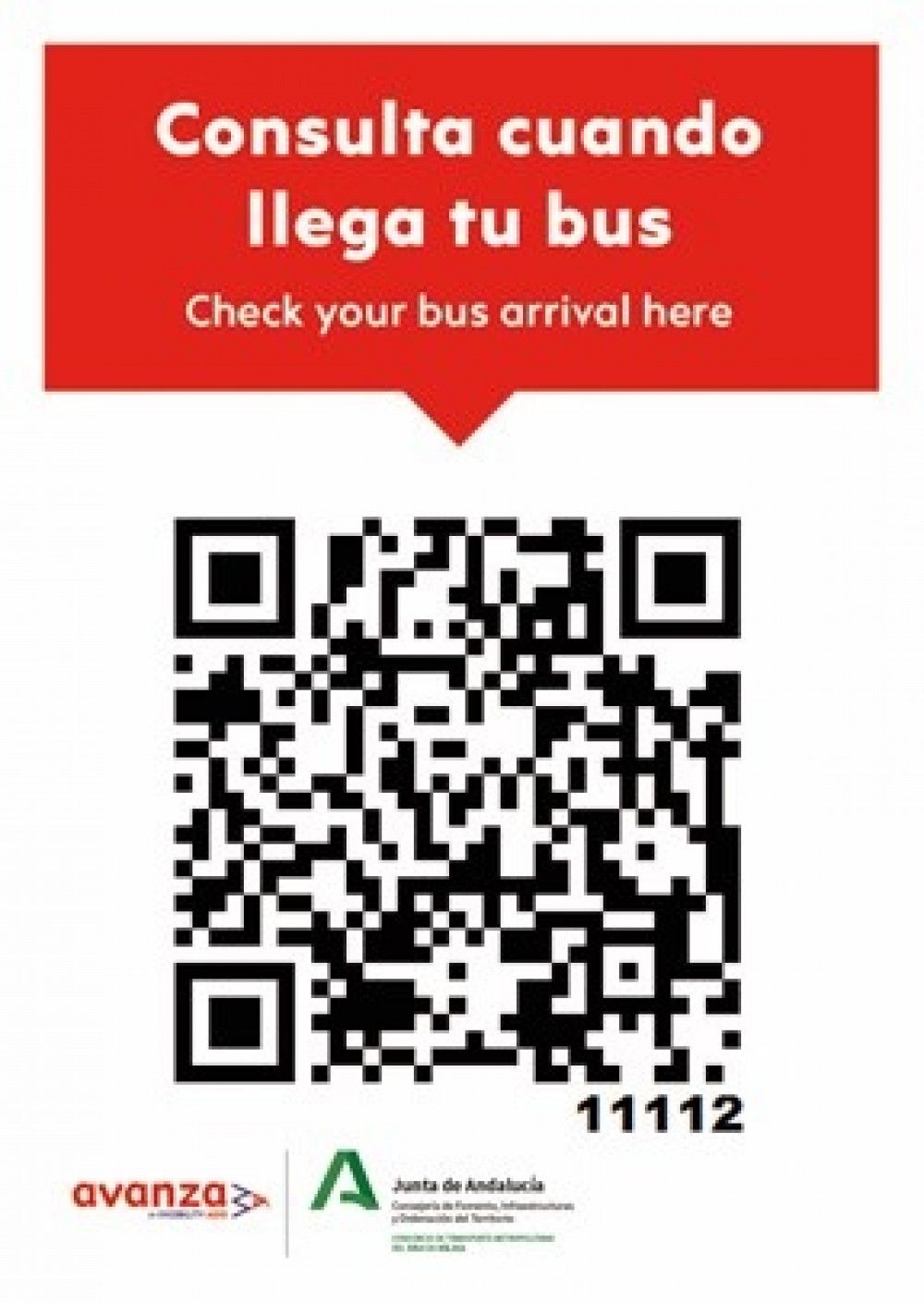 El Consorcio de Transportes incorpora un código QR para conocer el tiempo de paso de los autobuses