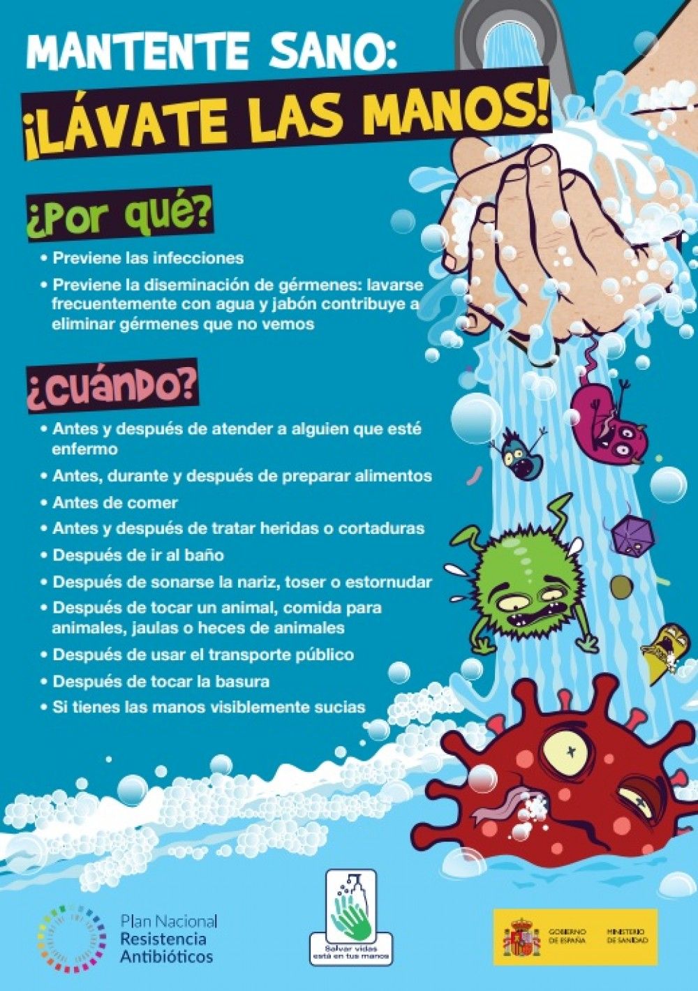 El Ministerio de Sanidad recuerda la importancia de la higiene de manos para protegernos y proteger a los demás
