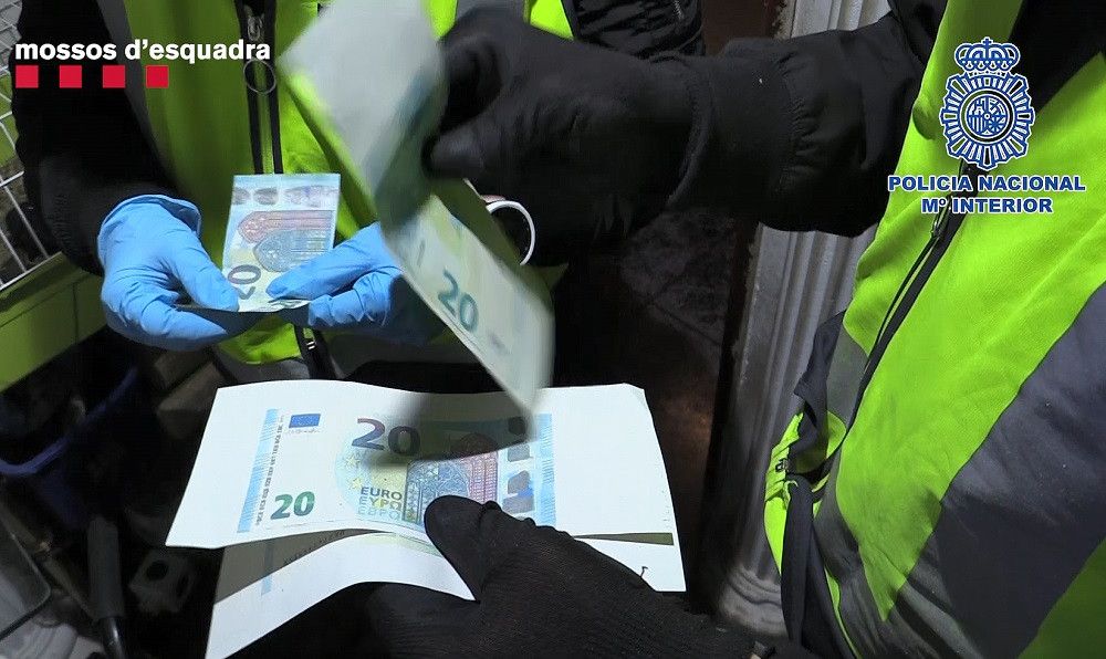 Desarticulado un activo clan familiar responsable de la fabricación y distribución de billetes falsos por todo el litoral catalán