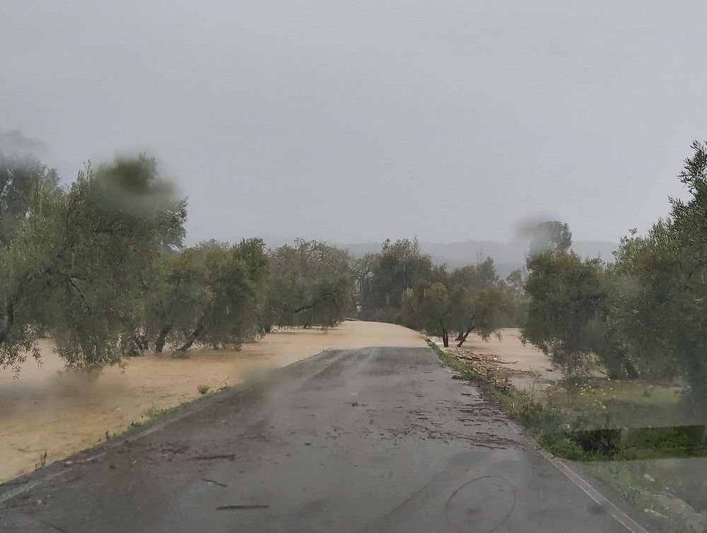 Cortada la carretera de El Burgo a Casarabonela por el desbordamiento del Arroyo de las Doncellas