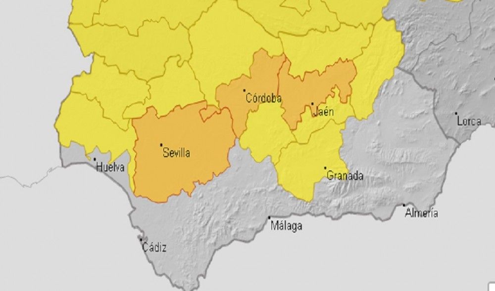 Activados para hoy los avisos naranjas y amarillos por altas temperaturas en varias provincias andaluzas