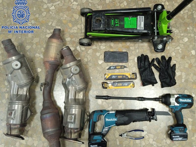La Policía Nacional desarticula en Málaga una organización criminal experta en sustraer catalizadores