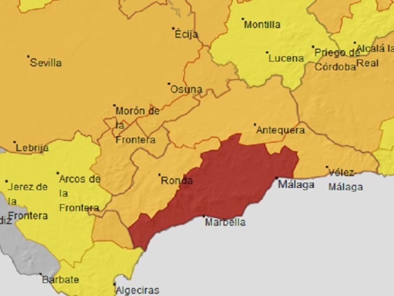 Ampliado el aviso rojo por altas temperaturas a la comarca malagueña de Sol y Guadalhorce