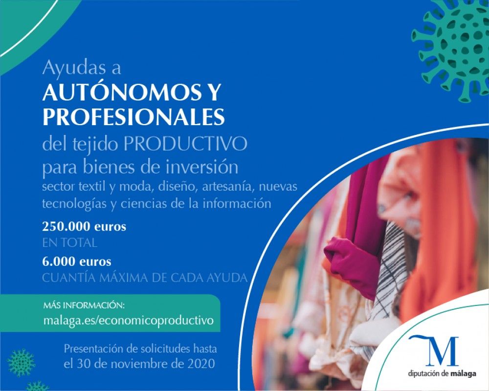 La Diputación de Málaga abre el plazo de las ayudas destinadas al sector textil y de la moda para la adquisición de bienes de inversión