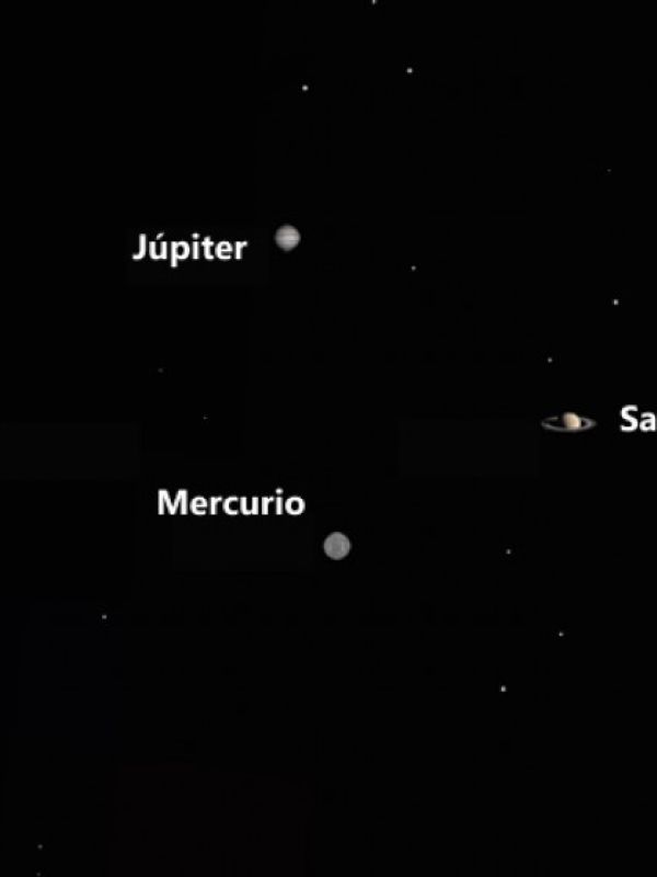 La "triple conjunción" planetaria de Mercurio, Júpiter y Saturno podrá verse hasta esta noche