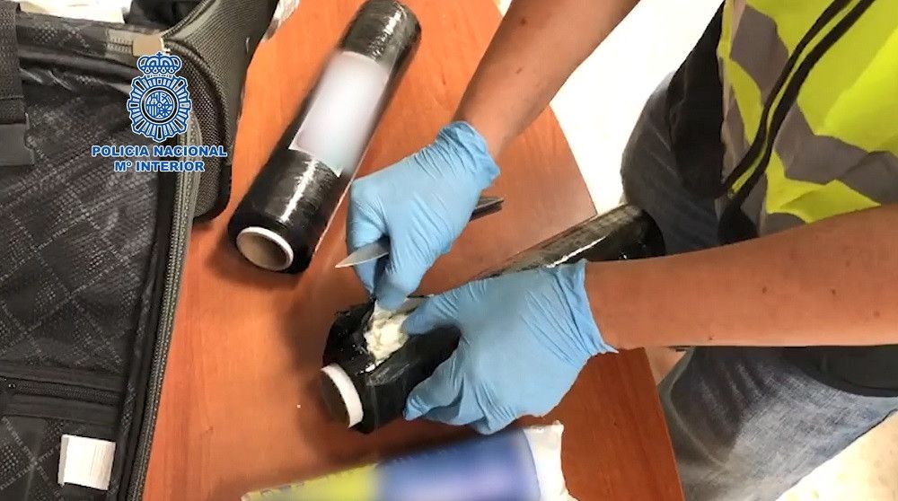La Policía Nacional interviene 3,5 kilogramos de cocaína en el equipaje de un pasajero en el aeropuerto de Málaga