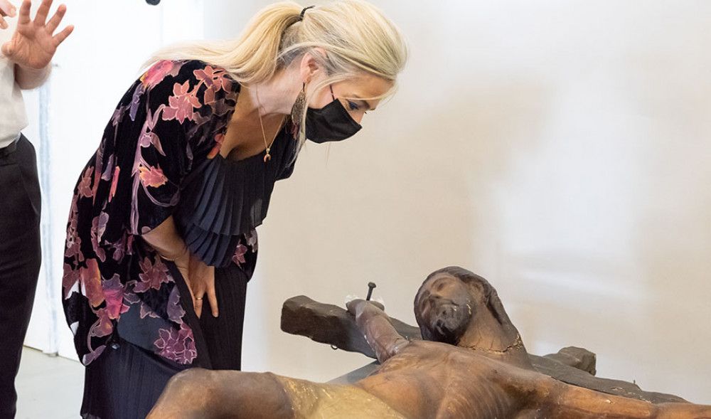 El IAPH restaura el Cristo del Subterráneo, obra fundamental del inicio del Gótico en Sevilla